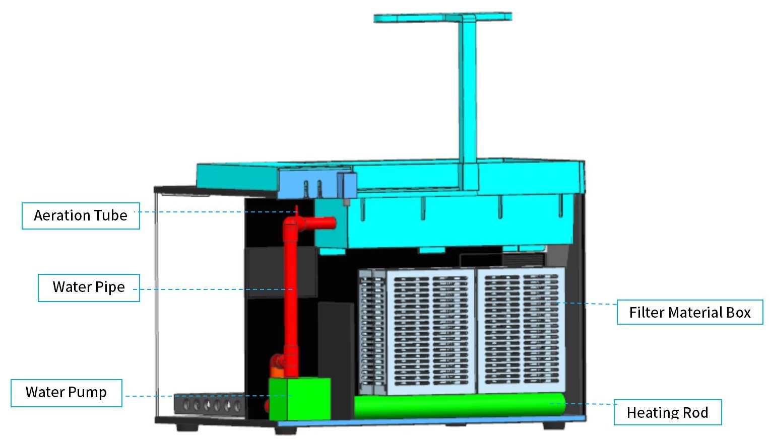 Section view of cylinder 46